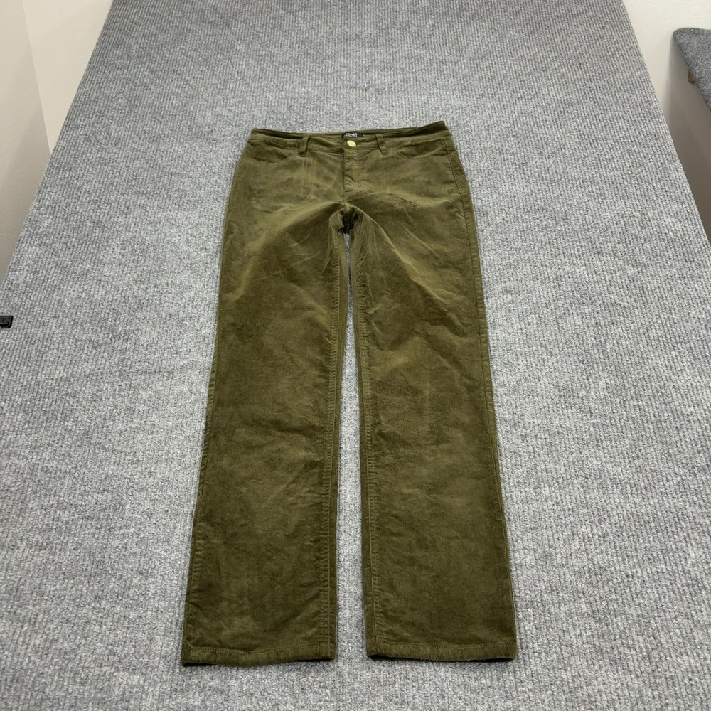 Jones New York Pants Womens 6 Green Cotton Corduroy Straight Leg Casual Classic